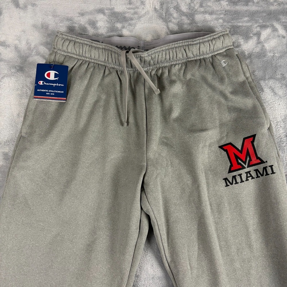 Miami University Redhawks Mens Size Medium Champion Sweatpants Grey NEW! - Picture 3 of 12